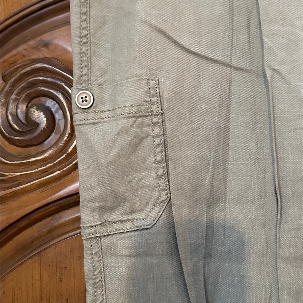 Level 99 Like New Linen Daryl’s Cargo Pants Women's Olive Jeans 29 - Picture 5 of 11